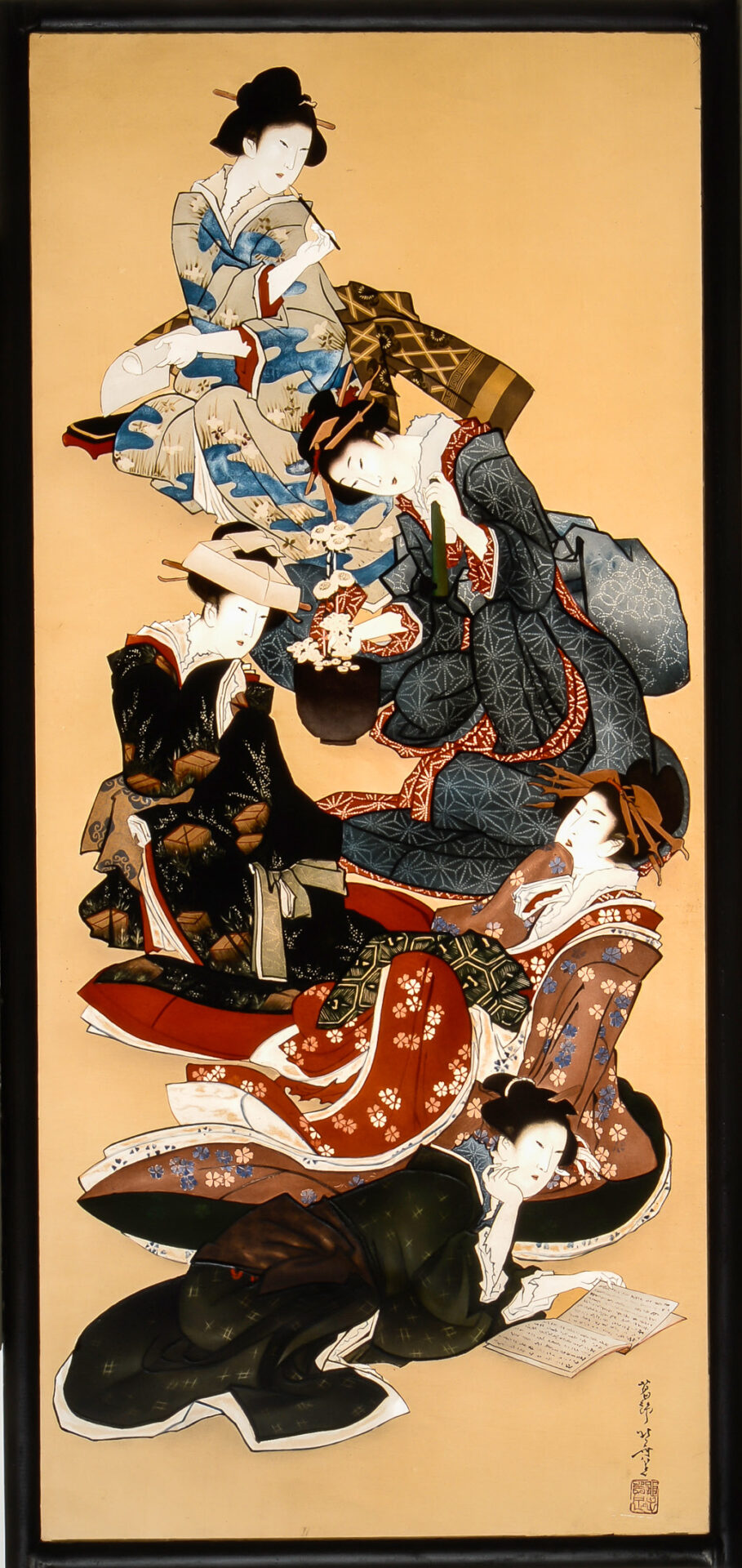 【模写】【一灯】vg3231〈竹村松嶺〉地獄大夫 一休宗純図 美人画 幸野楳嶺師事 高知の人 室町時代の遊女 大阪の人 臨済宗大徳寺 中国画 善悪三十六美人 地獄太夫 | 山星書店 浮世絵 Yamaboshi-Shoten Ukiyo-e