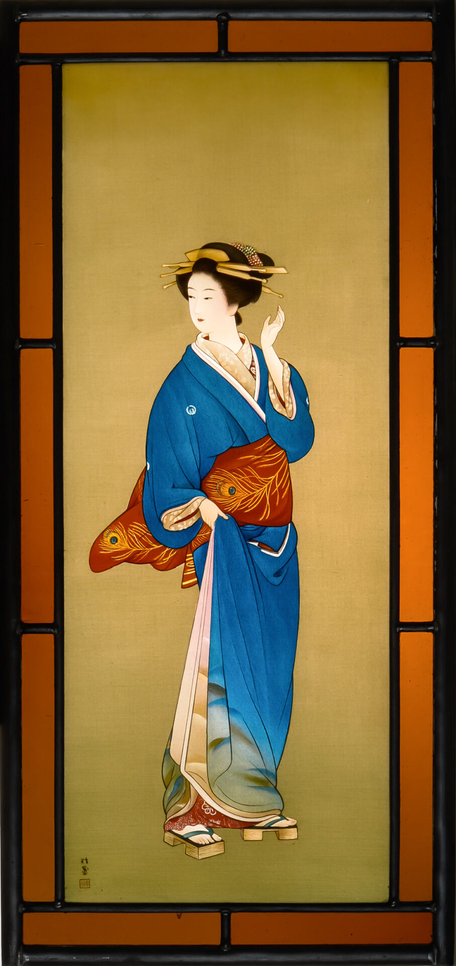 美人画 上村松園 天保歌妓 | Stained Glass Works